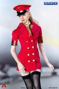 1/6 Scale red Stewardess Clothing Set