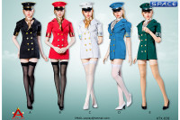 1/6 Scale red Stewardess Clothing Set