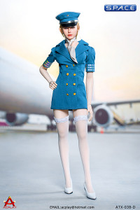 1/6 Scale blue Stewardess Clothing Set