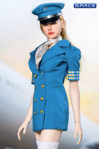 1/6 Scale blue Stewardess Clothing Set