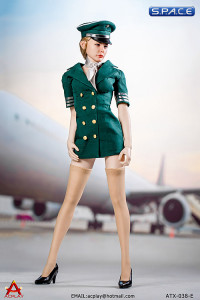 1/6 Scale green Stewardess Clothing Set