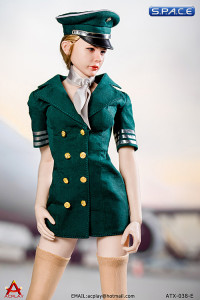 1/6 Scale green Stewardess Clothing Set