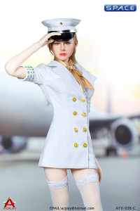 1/6 Scale white Stewardess Clothing Set