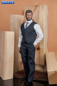 1/6 Scale striped light grey Gentleman Suit Set