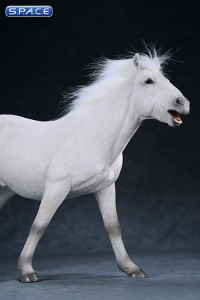 1/6 Scale white walking Mongolica Horse