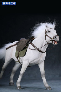 1/6 Scale white walking Mongolica Horse