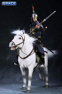 1/6 Scale white walking Mongolica Horse