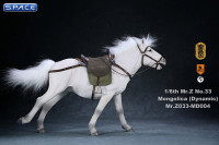 1/6 Scale white walking Mongolica Horse