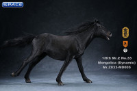 1/6 Scale black walking Mongolica Horse