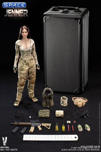 1/6 Scale A-TACS FG Women Soldier - Jenner with brown hair