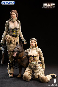 1/6 Scale A-TACS FG Women Soldier - Jenner with brown hair