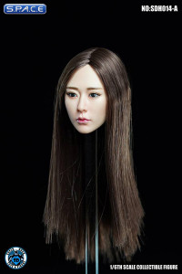 1/6 Scale Kaiwen Head Sculpt (long straight brunette hair)