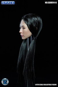 1/6 Scale Kaiwen Head Sculpt (black hair with pigtails)