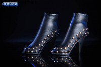 1/6 Scale high heeled ankle boots (black)