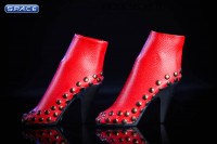 1/6 Scale high heeled ankle boots (red)