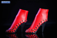 1/6 Scale high heeled ankle boots (red)