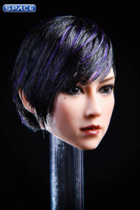 1/6 Scale Hoshi Head Sculpt (short black hair with blue streak)
