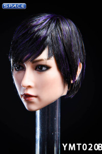 1/6 Scale Hoshi Head Sculpt (short black hair with blue streak)