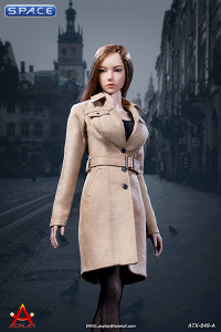 1/6 Scale brown female Trench Coat Set