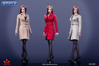 1/6 Scale brown female Trench Coat Set