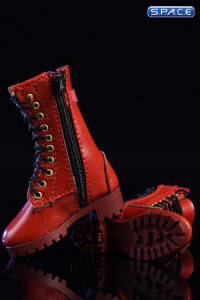 1/6 Scale red  female Zipper Boots