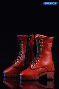 1/6 Scale red  female Zipper Boots