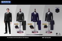 1/6 Scale black exquisite three-piece Male Suit Set