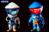 Silver & Blue Astronaut Deformed Real Series Vinyl Statues 2-Pack (2001: A Space Odyssey)