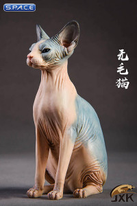 1/6 Scale pale & blue Canadian Hairless Cat