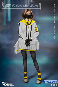 1/6 Scale Fighting Girl white Clothing Set
