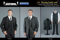 1/6 Scale black Suit for strong Bodies