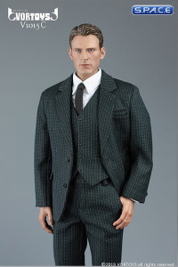 1/6 Scale grey pinstripe Suit for strong Bodies