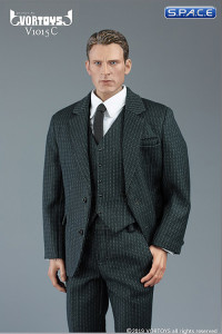 1/6 Scale grey pinstripe Suit for strong Bodies