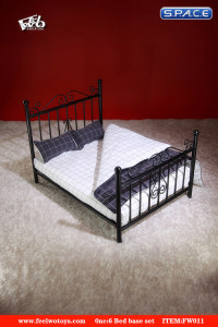 1/6 Scale black Bed with mattress