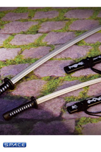 1/6 Scale black Samurai Sword with Rack