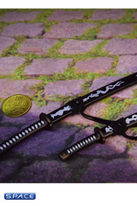 1/6 Scale black Samurai Sword with Rack