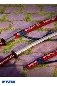 1/6 Scale red Samurai Sword with Rack