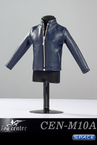 1/6 Scale Steves blue Casual Leather Jacket Outfit