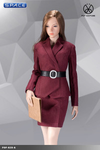 1/6 Scale red female Office Lady Set with Skirt