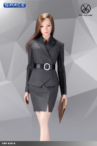 1/6 Scale grey female Office Lady Set with Skirt