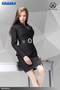 1/6 Scale black female Office Lady Set with Skirt