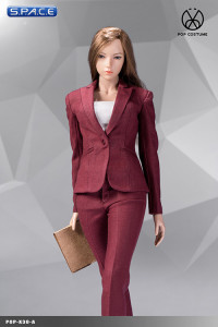 1/6 Scale red female Office Lady Set with Pants