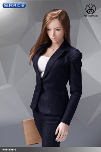 1/6 Scale blue female Office Lady Set with Pants