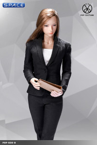 1/6 Scale black female Office Lady Set with Pants