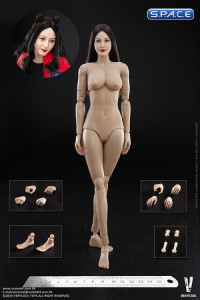 1/6 Scale Female Body with Asian Beauty Head (meatball-like hairstyle)