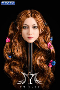1/6 Scale Jasmine Head Sculpt (long curly brown hair)