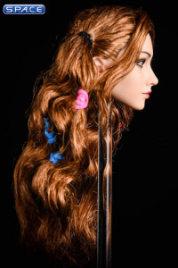 1/6 Scale Jasmine Head Sculpt (long curly brown hair)