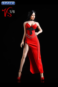 1/6 Scale red Party Dress