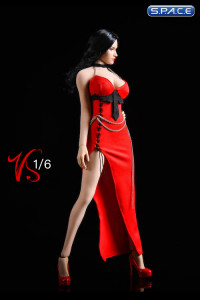 1/6 Scale red Party Dress