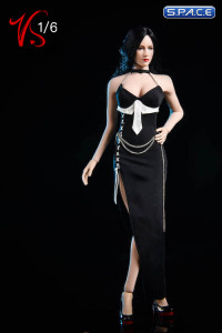 1/6 Scale black Party Dress